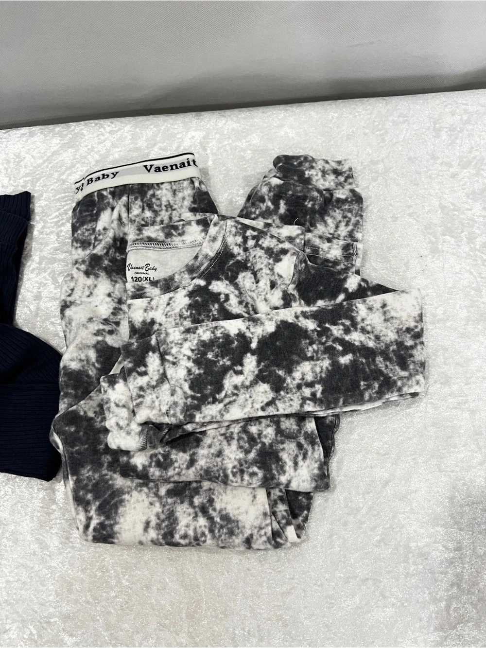 Vaenait Baby Lot of 2 set pajama boy's blue and gray tie-dye size 6/7 Years